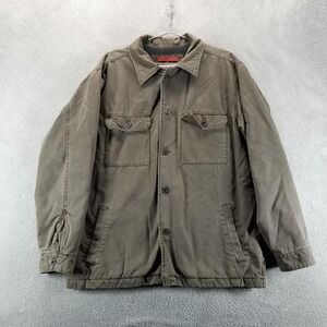 Painters Field Jacket Mens M Green Shacket Canvas Insulated Military Workwear